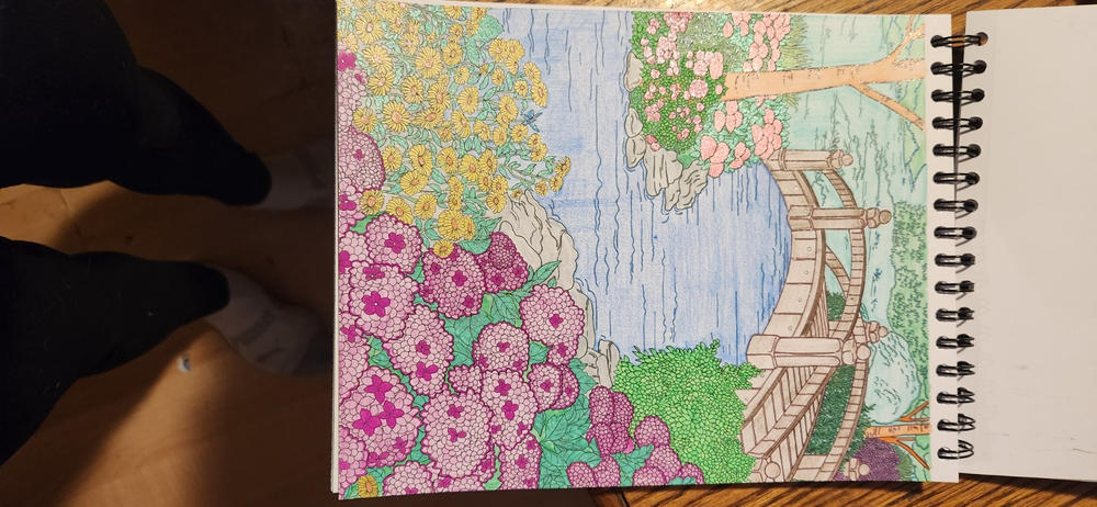 Colorful Flowers Volume 2 Coloring Book for Adults by Jackielou Pareja - Customer Photo From Teresa Nafus