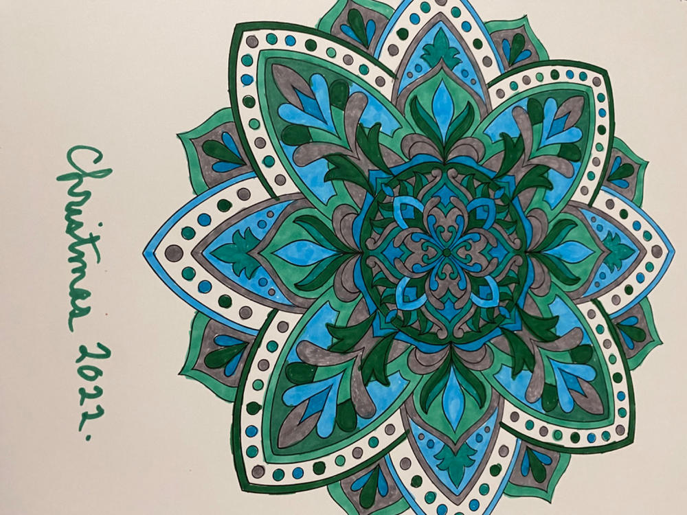 ColorIt Mandalas to Color, Volume VII Coloring Book for Adults by Terbit Basuki - Customer Photo From Leslie Robinson