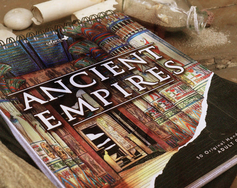 Ancient Empires Adult Coloring Book Hardback Covers
