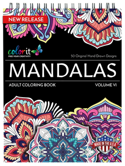 ColorIt Mandalas to Color Volume 6 adult coloring book - mandalas adult coloring books - Cover image