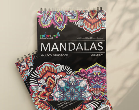 ColorIt Mandalas to Color Volume 6 adult coloring book - mandalas adult coloring books - Hard covers