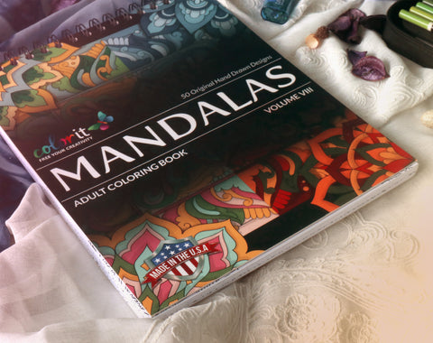 ColorIt Mandalas to Color, Volume VIII Coloring Book for Adults - Hardback Covers