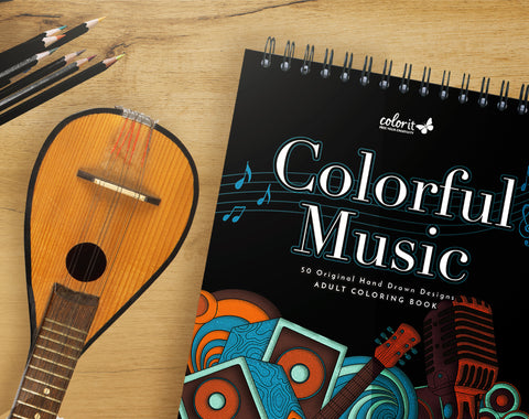 ColorIt Colorful Music top spiral binding front cover