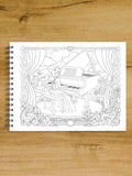 ColorIt Colorful Music - piano recital coloring page