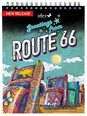 ColorIt Route 66 Adult Coloring Book - Hardback Book Cover