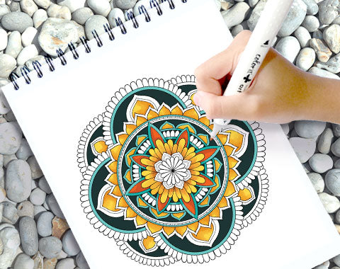 ColorIt Mandalas To Color Volume V Adult Coloring Book  - Thick, Smooth, and Artist-Quality Paper
