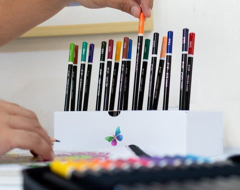 ColorIt 72 Colored Penccil Set - Pencil Organizer